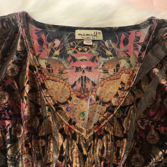 One World ⚜️ Set of Two Bohemian Style Tops - Picture 3 of 8